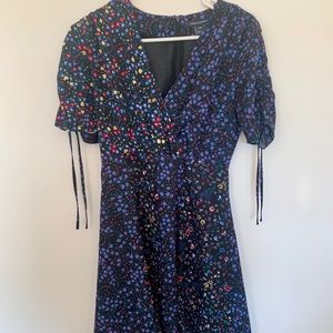 French connection floral short sleeve dress